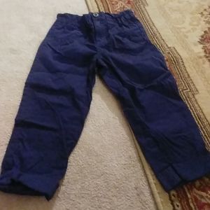 Little girls navy cuffed chinos